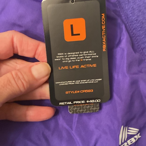 NWT RBX performance wear shorts in purple Large - Picture 2 of 6